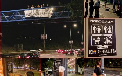 Акција у Београду: „Србине, устани против педерског режима и најезде туђинаца!“